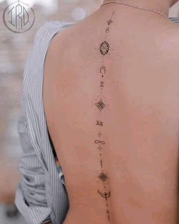 feminine spine tattoos 9