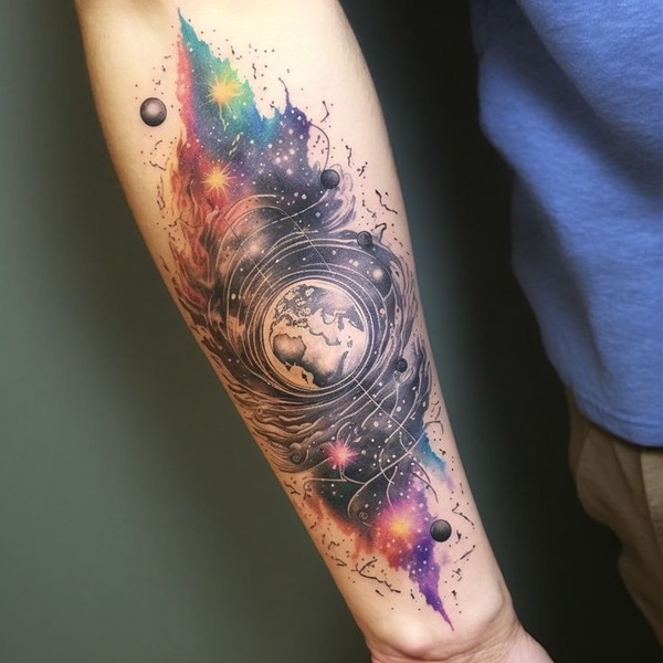 moon and stars tattoo 2