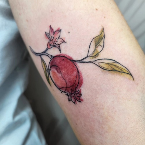 Pomegranate tattoo 16