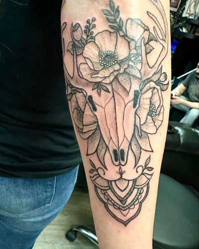 Deer skull tattoo 14