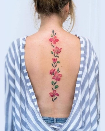 feminine spine tattoos 23