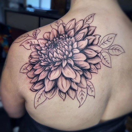 Chrysanthemum tattoo 1
