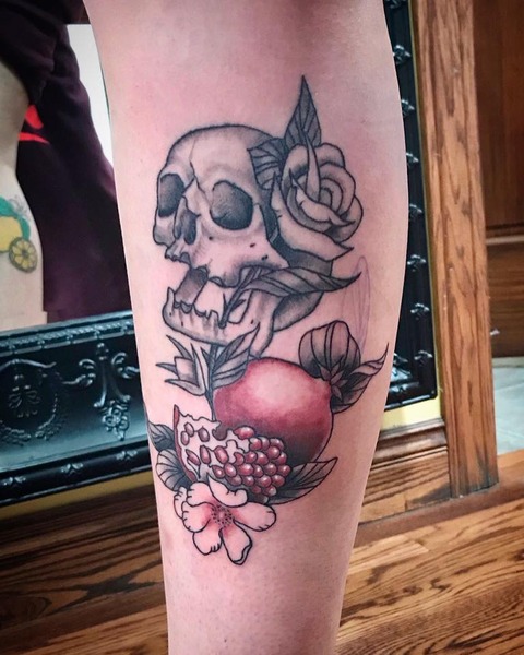 Pomegranate tattoo 13