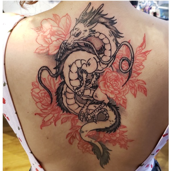 dragon and flower tattoos 11