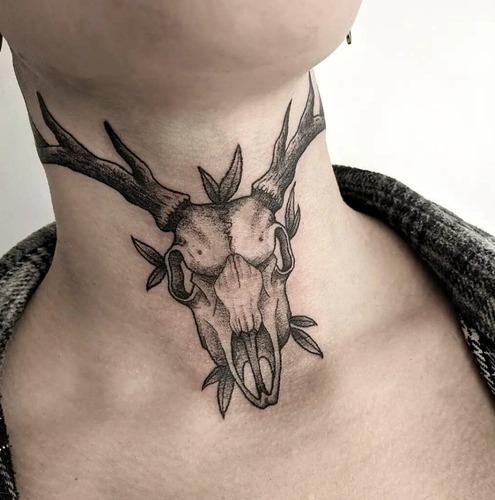 Deer skull tattoo 5