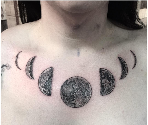 moon and stars tattoo 21