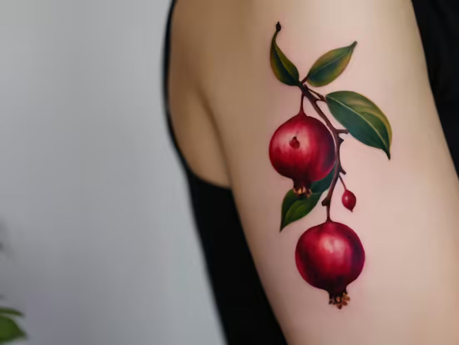 Pomegranate tattoo 4