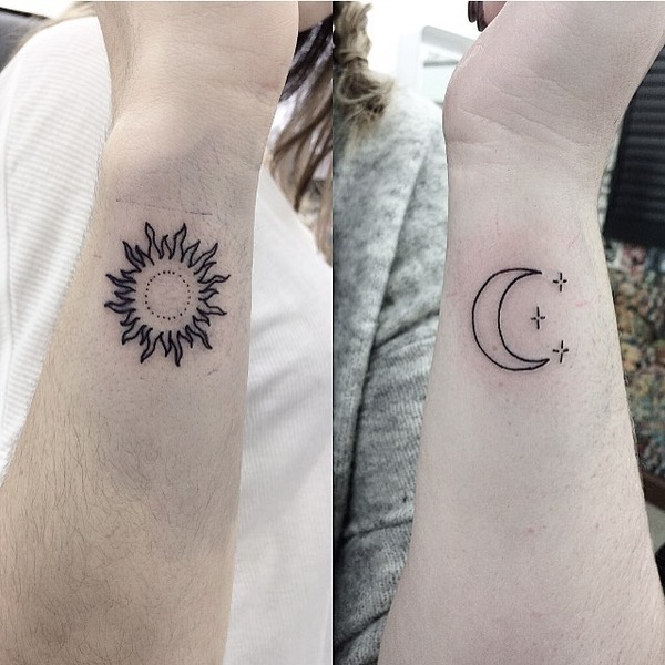 moon and stars tattoo 18