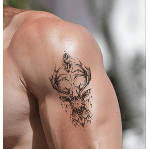 Deer skull tattoo 15