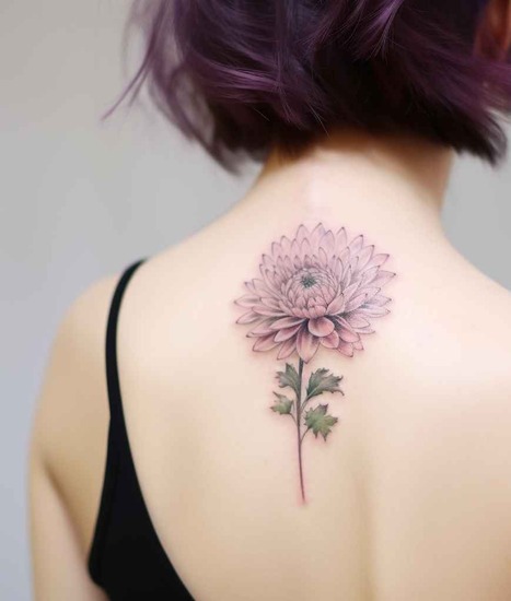 Chrysanthemum tattoo 4