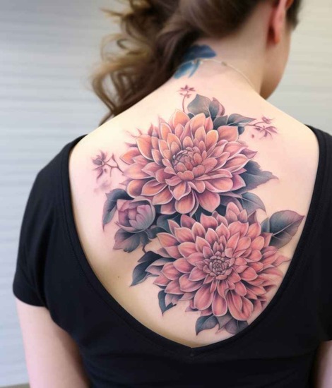 Chrysanthemum tattoo 2