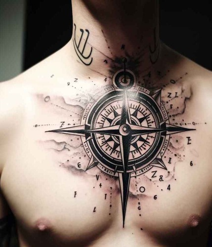 Compass tattoo 11