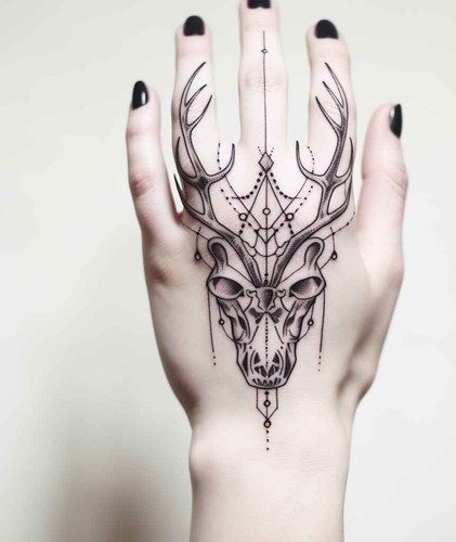 Deer skull tattoo 10