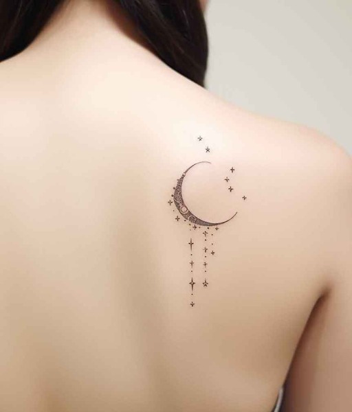 moon and stars tattoo 16