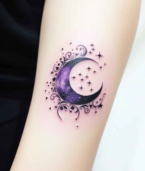 moon and stars tattoo 11