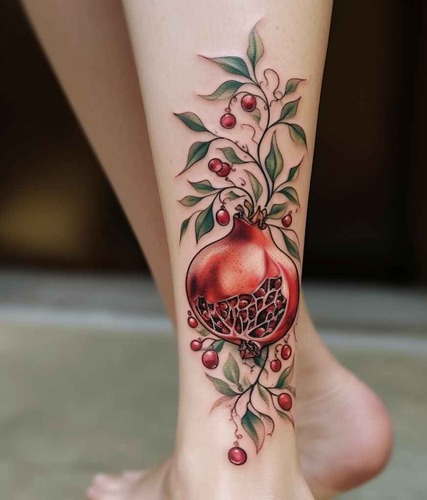 Pomegranate tattoo 3