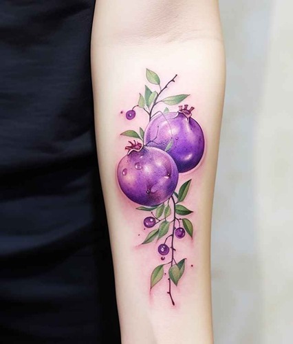 Pomegranate tattoo 5