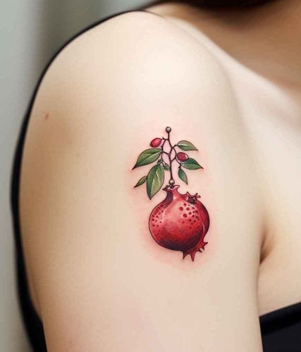 Pomegranate tattoo 8