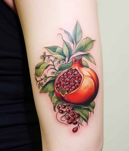 Pomegranate tattoo 6