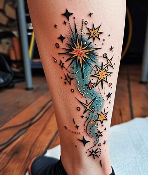 moon and stars tattoo 22