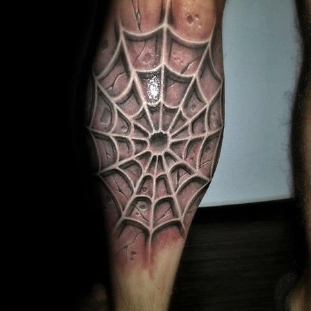 Spider Web Elbow Tattoo 8