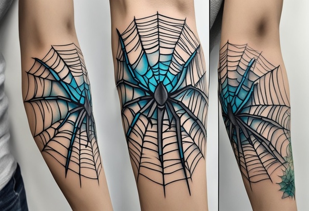 Spider Web Elbow Tattoo 1