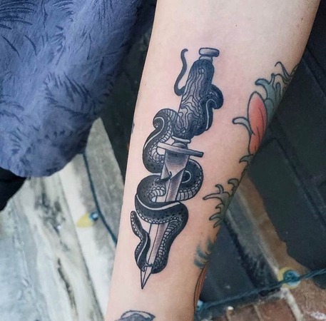 snake and dagger tattoo meaning 1