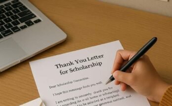 Thank you letter for a scholarship